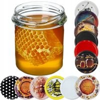 SŁOIK 350 ml SŁOIKI NA MIÓD PRZETWORY DŻEM ZAKRĘTKI WIECZKA FI 82 10