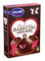 Gellwe KOCHANE BABECZKI CZEKOLADOWE MALINOWE z malinowym sercem 311g