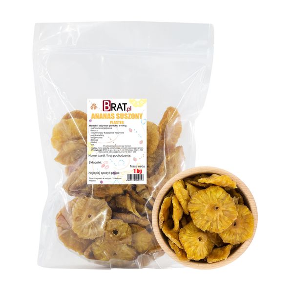 Ananas suszony plaster 1kg zdjęcie 1