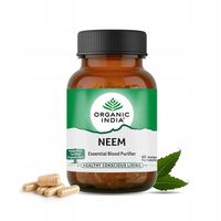 Neem Organic India 60 kaps x 325mg - wsparcie skóry i odporności