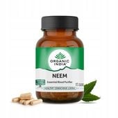 Neem Organic India 60 kaps x 325mg - wsparcie skóry i odporności