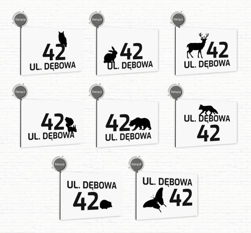 Tabliczka Tablica ADRESOWA antracyt DIBOND 20x15 numer domu ul. dużo wzorów na Arena.pl
