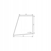 szyba drzwi górna do ciągnika LAMBORGHINI 754 DT