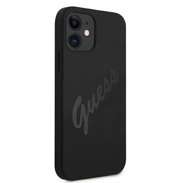 Guess GUHCP12SLSVSBK iPhone 12 mini 5,4" czarny/black hardcase Script zdjęcie 4