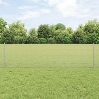 Ogrodzenie z słupkiem Srebrny 0,6 x 10 m Stal