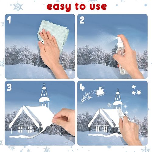 świąteczne naklejki na okno 2 arkusze 45 x 30 cm nkd02 na Arena.pl