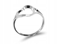 AŻUROWY PIERŚCIONEK Z SERCEM SERCE SREBRO 925 r 19