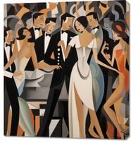 Obraz 90x100cm Bal w Art Deco