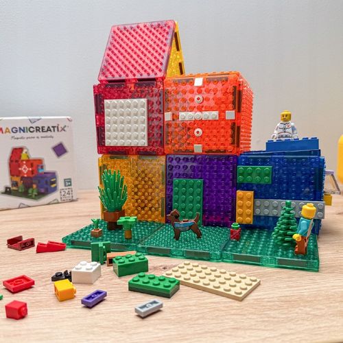 Klocki magnetyczne KOMPATYBILNE z LEGO i DUPLO CLASSIC 24 el. MAGNICREATIX na Arena.pl