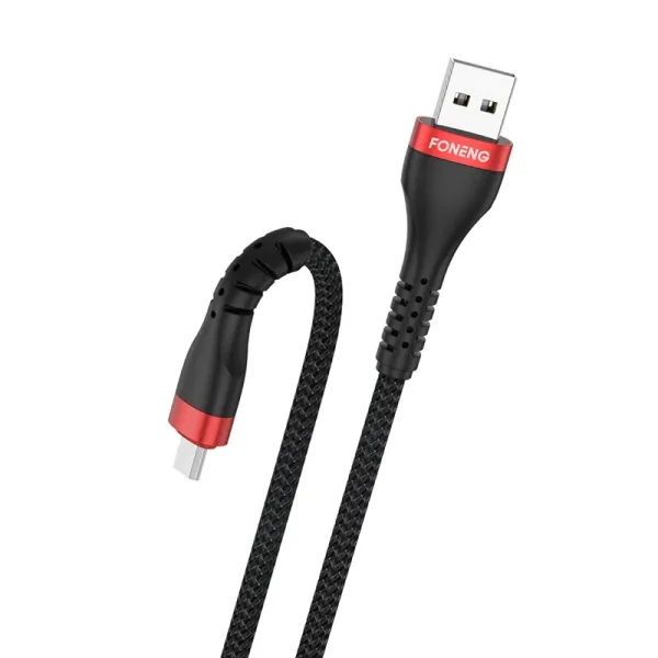 foneng kabel x82 micro usb 3a 1m czarny zdjęcie 3