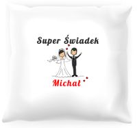 Poduszka personalizowana -  Podziękowania dla świadka #01