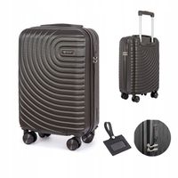 Walizka kabinowa podróżna bagaż 20" ABS twarda na kółkach lekka GRATIS