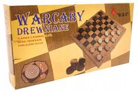 Warcaby Drewniane 29cm x 29cm Filc