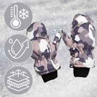 Rękawice Zimowe Dziecięce Ciepłe Rękawiczki Narciarskie Na Zimę Moro Szare