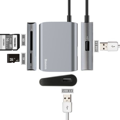 Adapter Baseus Enjoyment USB-C Silver na Arena.pl