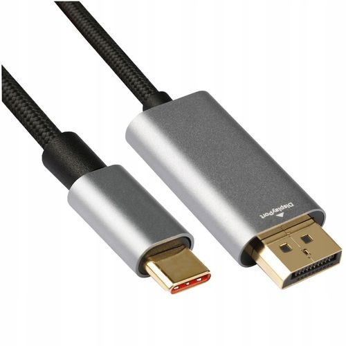 KABEL PRZEWÓD DISPLAYPORT USB-C TYP THUNDERBOLT MACBOOK PLECIONKA 8K 4K 2M na Arena.pl