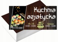 Wizytówki firmowe 100szt WIELE WZORÓW do wyboru KUCHNIA AZJATYCKA