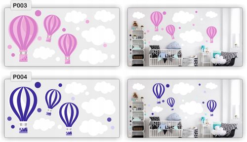 Naklejka ścienna dekoracyjna BALONIKI pastelove na Arena.pl