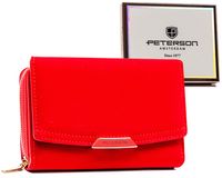 klasyczny portfel damski ze skóry ekologicznej - peterson