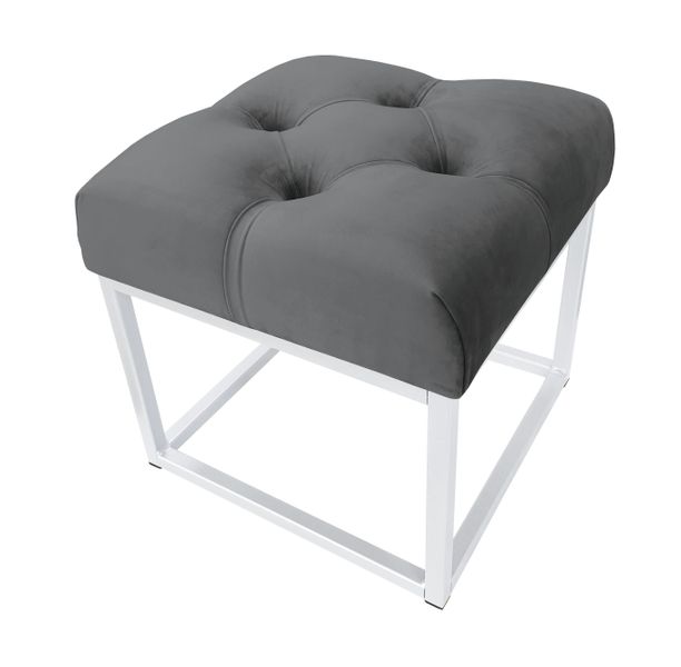Pufa CHESTERFIELD LOFT ławka postawa biała BL14 zdjęcie 2