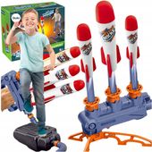 WYRZUTNIA RAKIET x4 Piankowych Katapulta 2w1 LAUNCHER Miotacz Rakietnica