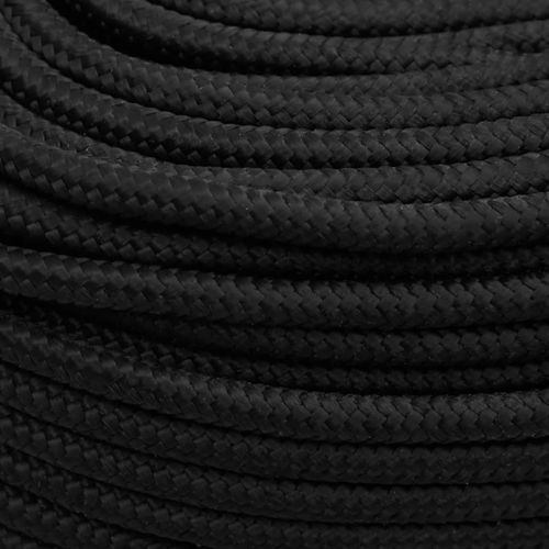 Linka żeglarska, czarna jednolita, 6 mm, 100 m, polipropylen na Arena.pl
