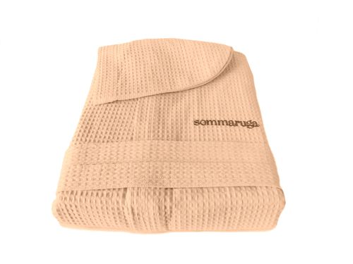 szlafrok męski wafel z kapturem niebieski L na Arena.pl