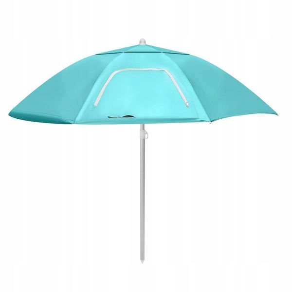 Duży parasol plażowy 2w1 namiot parawan ogrodowy składany w pokrowcu zdjęcie 4