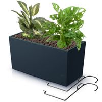 Skrzynka balkonowa wkład uchwyty 39x19cm antracyt