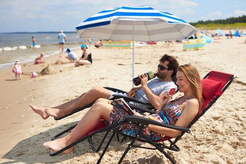 Parasol Plażowy Ogrodowy Łamany Filtr UV 50 + Pokrowiec Captain Mike na Arena.pl