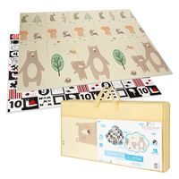 BOCIOLAND Piankowa dwustronna mata edukacyjna składana 150x200cm MAŁY MIŚ