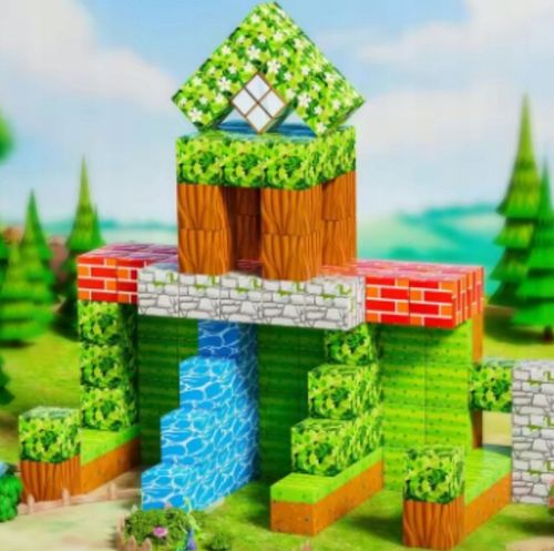 KLOCKI MAGNETYCZNE KLOCKI SZEŚCIANY 220 KLOCKÓW W TYM 2 FIGURKI GIGANTYCZNY na Arena.pl