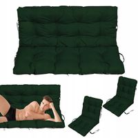 PODUSZKI OGRODOWE duża poducha do siedzenia 140x60x50 +2x na fotel 48x96