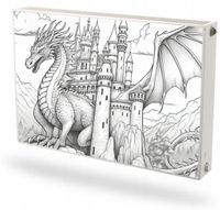 Mata magnetyczna na kaloryfer grzejnik na wymiar SMOK BRONIĄCY ZAMKU