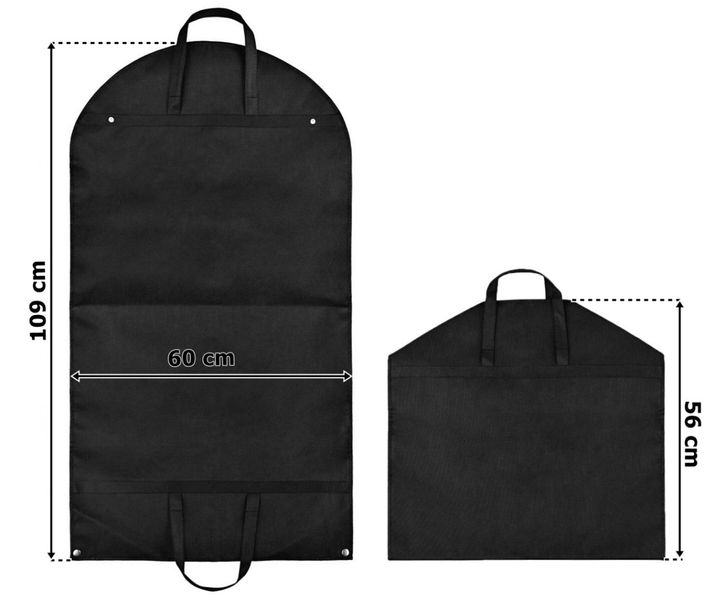 Pokrowiec na ubrania CERTO czarny zdjęcie 2