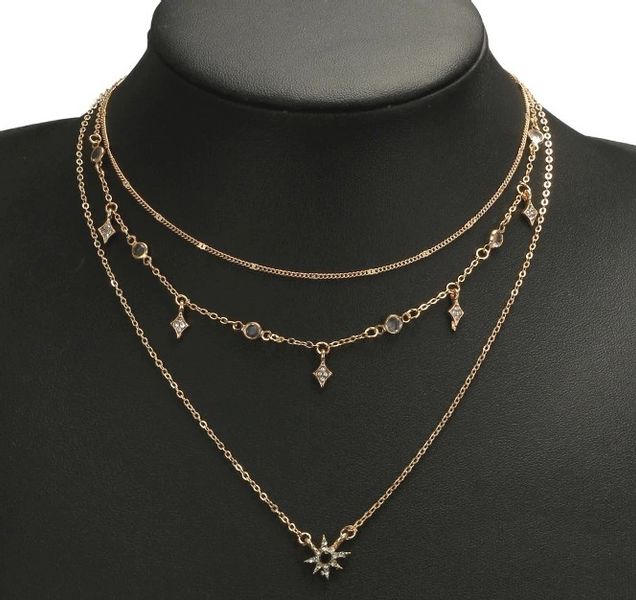 Naszyjnik choker boho złoty gwiezdny celebrytka zdjęcie 5