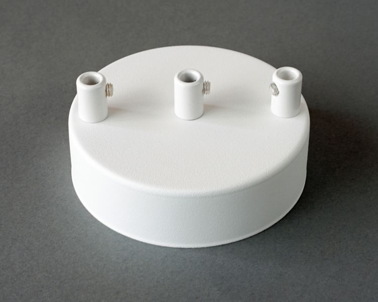 Podsufitka Biała 3 otwory 100mm + biały hamulec zdjęcie 3