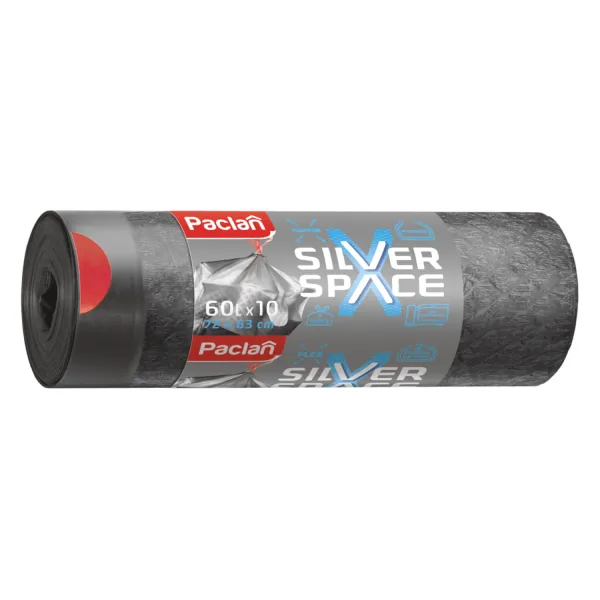 Worki z taśmą 60l 10szt Paclan Silver Space zdjęcie 1