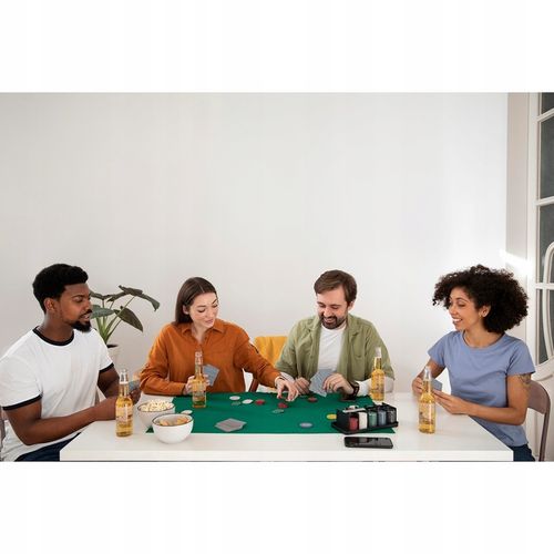 Zestaw do Pokera 200 Żetonów Karty Żetony do Gry Texas Poker + Mata na Arena.pl