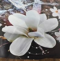 Komplet pościeli 200x160 3-cz biały kwiat