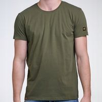 LIGER T-shirt army green crew neck organic S