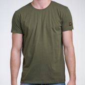 LIGER T-shirt army green crew neck organic S