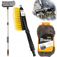 2X SZCZOTKA TELESKOPOWA DO MYCIA SAMOCHODU AUTA PANELI FELG + GĄBKA ZESTAW