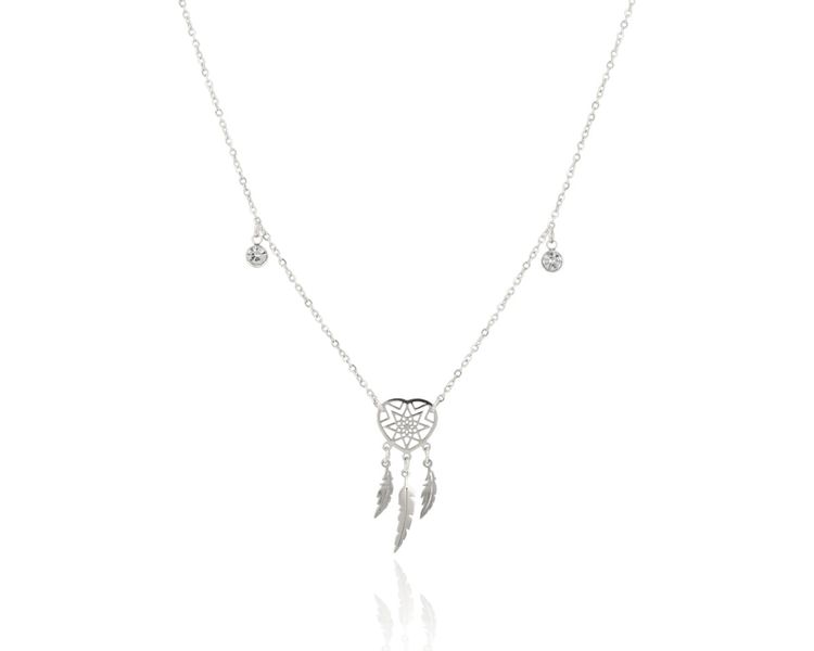 Naszyjnik Łapacze - Ażurowe Serce stal nierdzewna zdjęcie 1