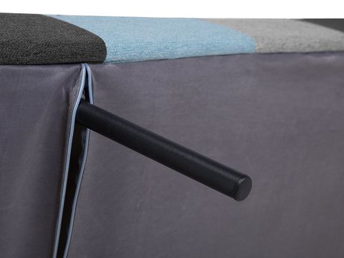 SOFA TAPICEROWANA PATCHWORK NIEBIESKA DO SALONU EKSKLUZYWNA na Arena.pl