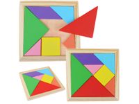 Tangram gra logiczna układanka klocki drewniane
