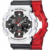 ZESTAW G-SHOCK GA-100B-4AER BIAŁY CZARNY