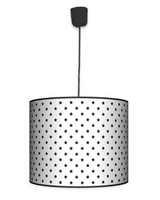Lampa wisząca duża - Gwiazdki (czarna, biała)