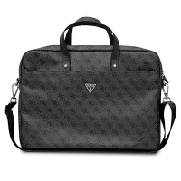Torba Guess Saffiano 4G Triangle Logo na laptopa 16'' - czarna