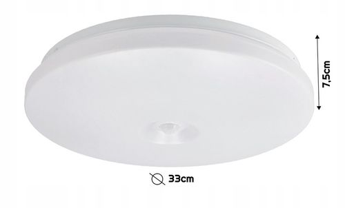 Plafon LED Lampa Sufitowa Z Czujnikiem Ruchu i Zmierzchu 2xE27 PIR na Arena.pl
